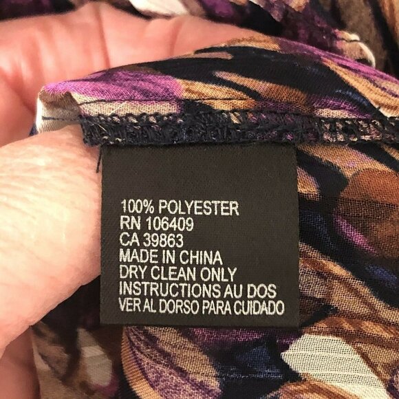 Tahari Ruffle Front Chiffon Blouse - Office Siren - Picture 7 of 8